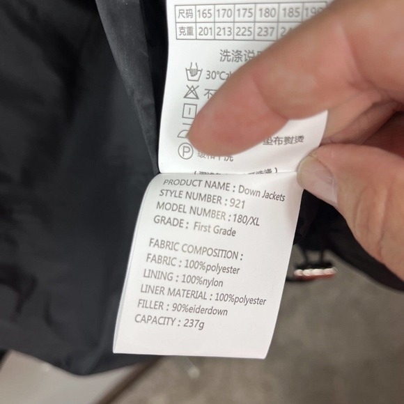 IGYWQ Mens Black Winter Down Jacket Ski Winter Warm Lightweight Packable Size XL - Picture 9 of 16